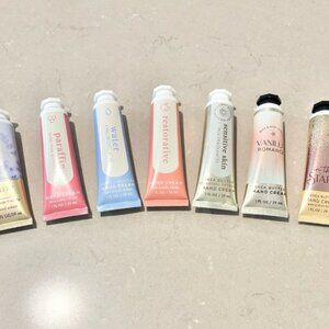 7pc Bath & Body Works Hand Cream Bundle 1oz Travel Size New